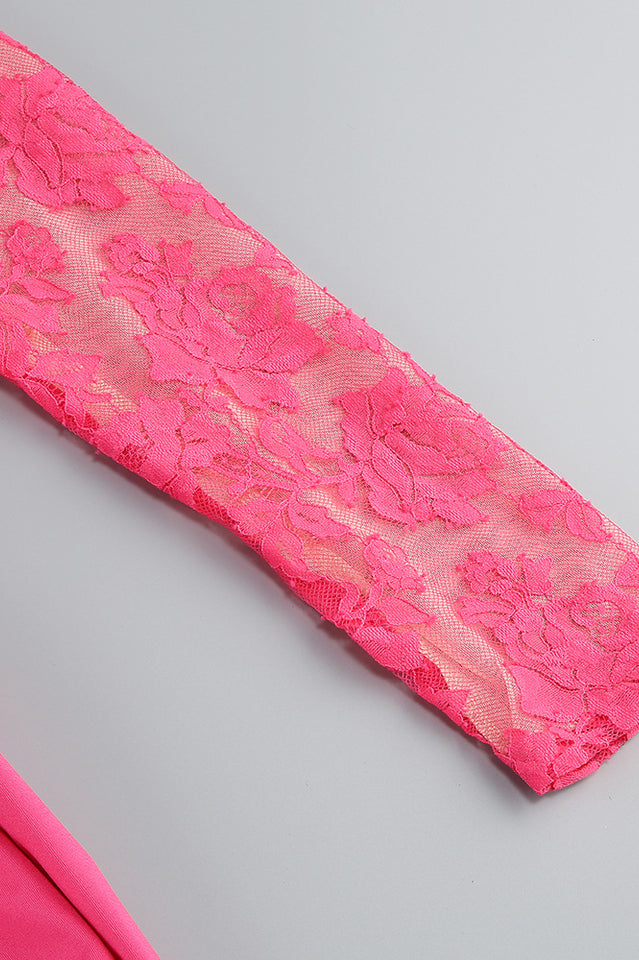 Lace Pleated Waist Bodycon Dress | Dress In Beauty