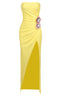 Floral Strapless Evening Gown - View 13 | TEVQA