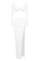 Rose High Split Maxi Dress - View 18 | TEVQA