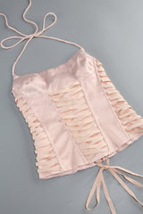 Arifah Floral Halter Neck Corset Skirt Set | Dress In Beauty