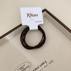 Thin seamless hair elastics in neutral colors - View 8 | TEVQA