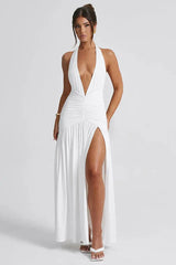 Elegant halter maxi dress - View 8 | TEVQA