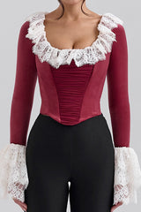 Jacinda Velvet Lace Tunic Top | Dress In Beauty