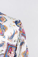Paisley print belted mini dress - View 10 | TEVQA