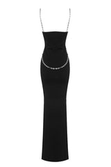 Katalina Knit Maxi Dress with Chain Strap - View 19 | TEVQA