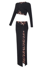 Black stretch cady maxi dress - View 13 | TEVQA