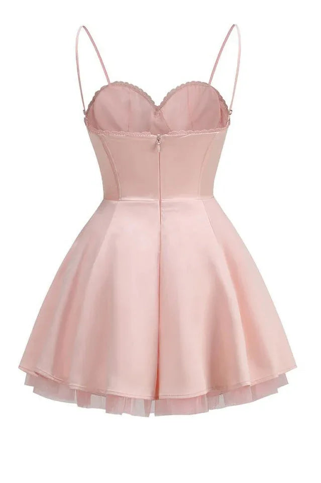 Mademoiselle Ballerina Pink Tulle Mini Dress - TEVQA