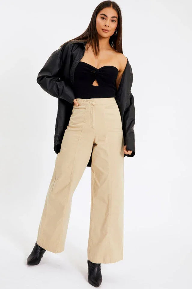 Merlaine Strapless Knotted Knit Crop Top - View 8 | TEVQA