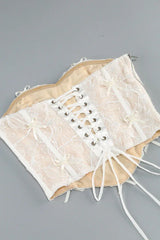 Strapless Lace Corset Dress Set - TEVQA