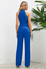 Sleek Bowknot Halter Neck Jumpsuit | Dress In Beauty