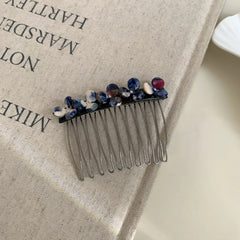 Dainty Acetate Flower Hair Comb - 2.9 Inch Decorative Side Comb