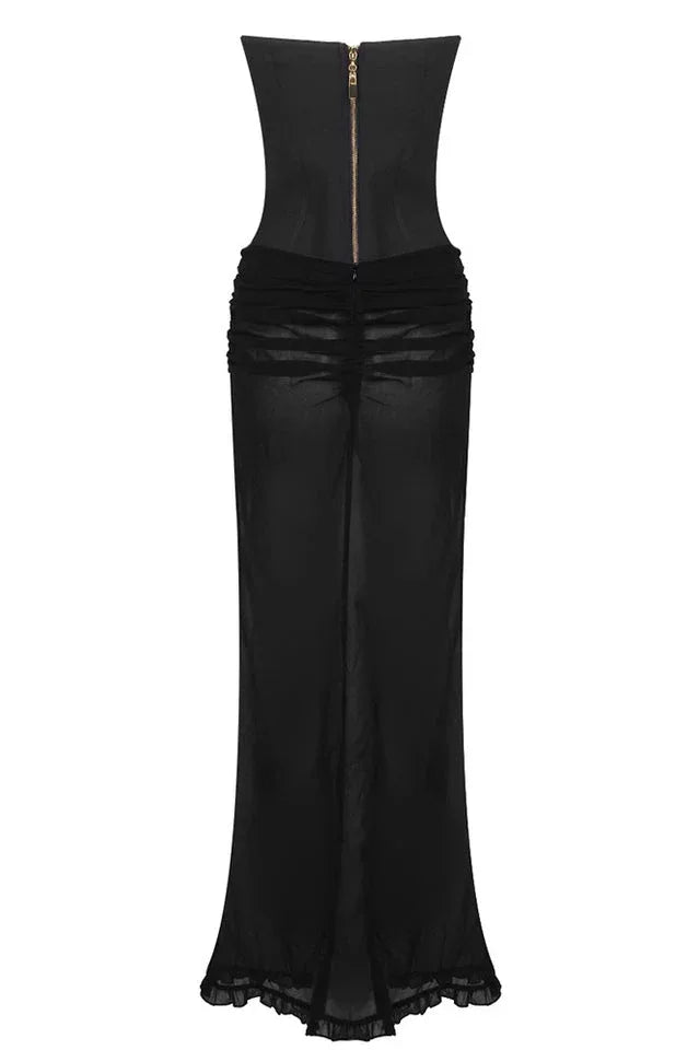 Strapless corset maxi dress set - View 21 | TEVQA
