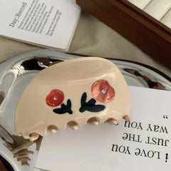 Artistic Floral Print Hair Claw Clip (3.5 Inch)