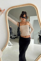 White Two Piece Bolero Tube Top Set - TEVQA