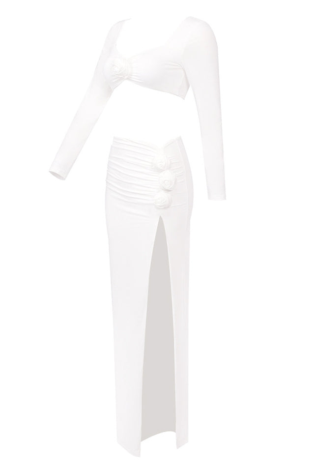 Rose High Split Maxi Dress | Dress In Beauty