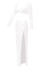 Rose High Split Maxi Dress - View 19 | TEVQA