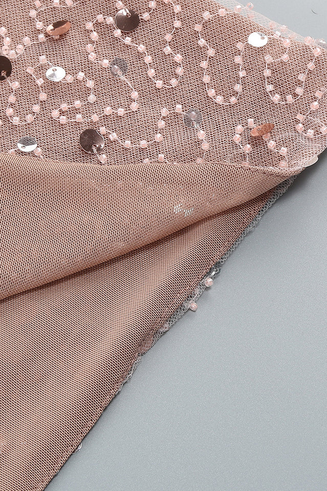 Slip Leaf Beaded Sequin Embellished Gown | Dress In Beauty