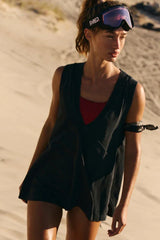 Relaxed V-neck tunic tank top - View 11 | TEVQA