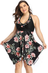 Plus Size Tankini Swimsuit with Skirt - View 15 | TEVQA