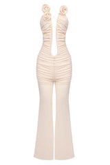 Vissarion 3D Flower Pleat Jumpsuit - TEVQA
