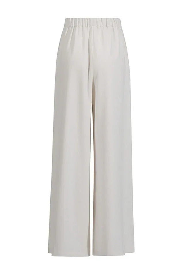 Ambrea Shawl Ruch Cutout Pants Set - TEVQA