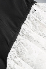 V Neck Lace Embellished Blazer - TEVQA