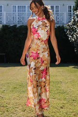 Floral Halter Neck Maxi Dress - View 9 | TEVQA