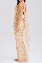 Hallie Corset With Neck Scarf + Skirt Set - View 11 | TEVQA