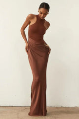Vera Asymmetrical Cut Out Maxi Dress - TEVQA