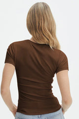 Fitted Crew Neck Baby Tee - View 14 | TEVQA