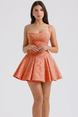 Rosalinda Pink Jacquard Bow Mini Skirt | Dress In Beauty