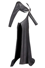 Cut Out Backless Gown - TEVQA