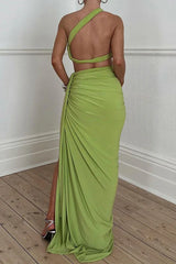 Viera Hollow Backless Split Dress Set - TEVQA