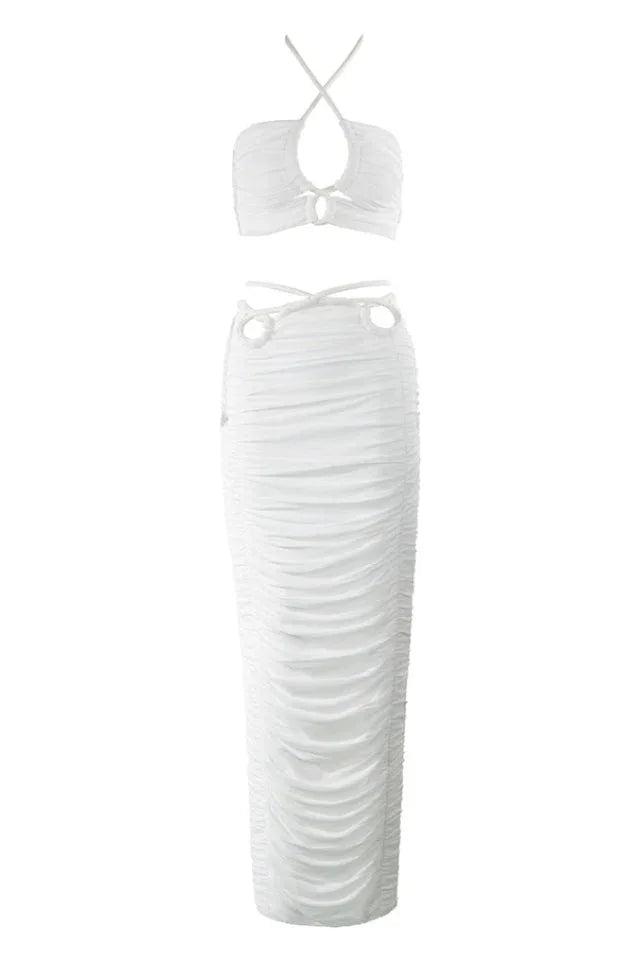 Kaitlyn Halter Maxi Dress - TEVQA