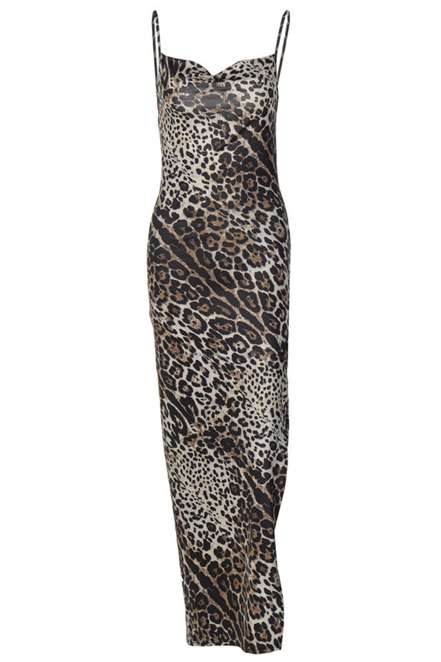 Smooth Zebra Print Backless Dress | Dress In Beauty