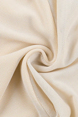 Musera Rhinestone Sunburst Halter Top in Ivory - View 11 | TEVQA