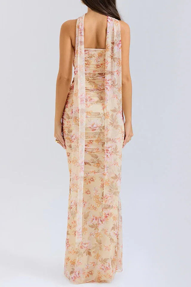 Hallie Corset With Neck Scarf + Skirt Set - View 12 | TEVQA
