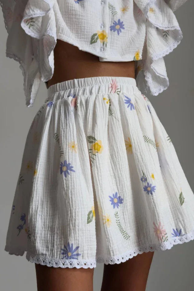 Strawberry Print Skirt Set - View 19 | TEVQA