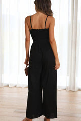 Knot Front Wide Leg Cami Jumpsuit | Dress In Beauty