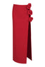 Floor length column skirt with rose embellishments - View 16 | TEVQA