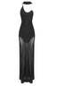 White Strapless Scarf Maxi Dress - TEVQA
