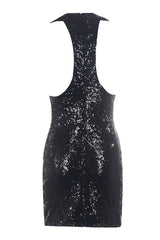 Bellamy Black Deep V Sequin Dress | Dress In Beauty