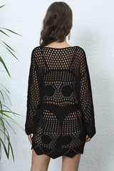 Crochet Knit Beach Cover Up - View 8 | TEVQA