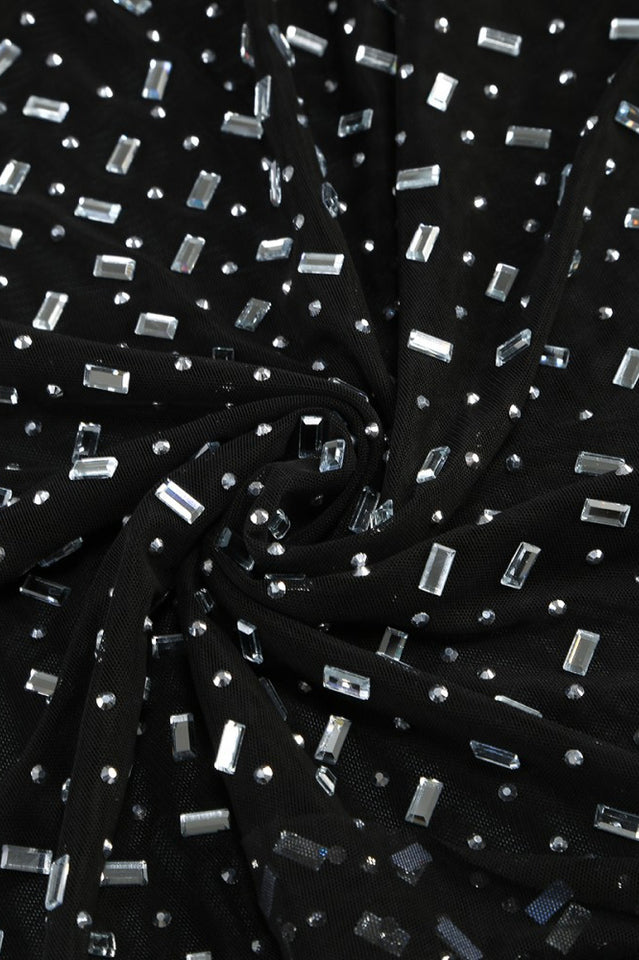 Rhinestone Cutout Mesh Maxi Gown | Dress In Beauty