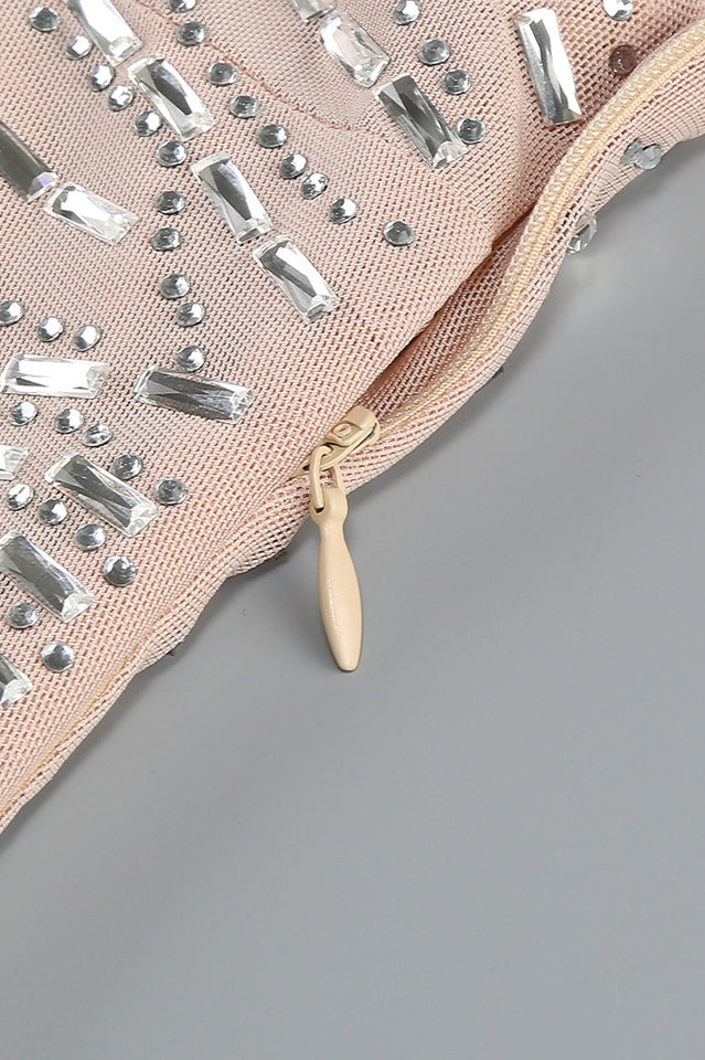 Halter Neck Crystal Embellished Gown | Dress In Beauty