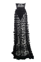 Saffronia Strapless Flower Long Dress | Dress In Beauty