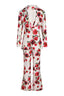 White three piece suit with red roses - View 12 | TEVQA