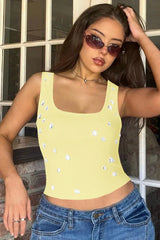 Ribbed Crystal Tank Top - View 23 | TEVQA