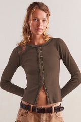 Crew Neck Long Sleeve Cardigan | Dress In Beauty