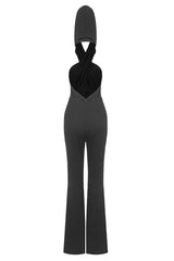 Backless Hooded Jumpsuit With Slip Pockets - TEVQA
